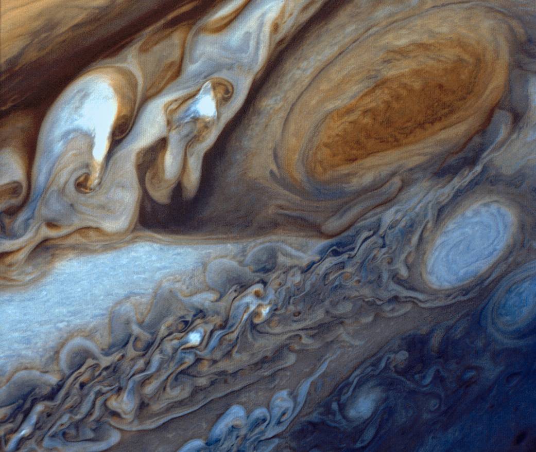 Voyager's View of Jupiter's Great Red Spot by Image Credit: NASA/JPL. Public Domain.