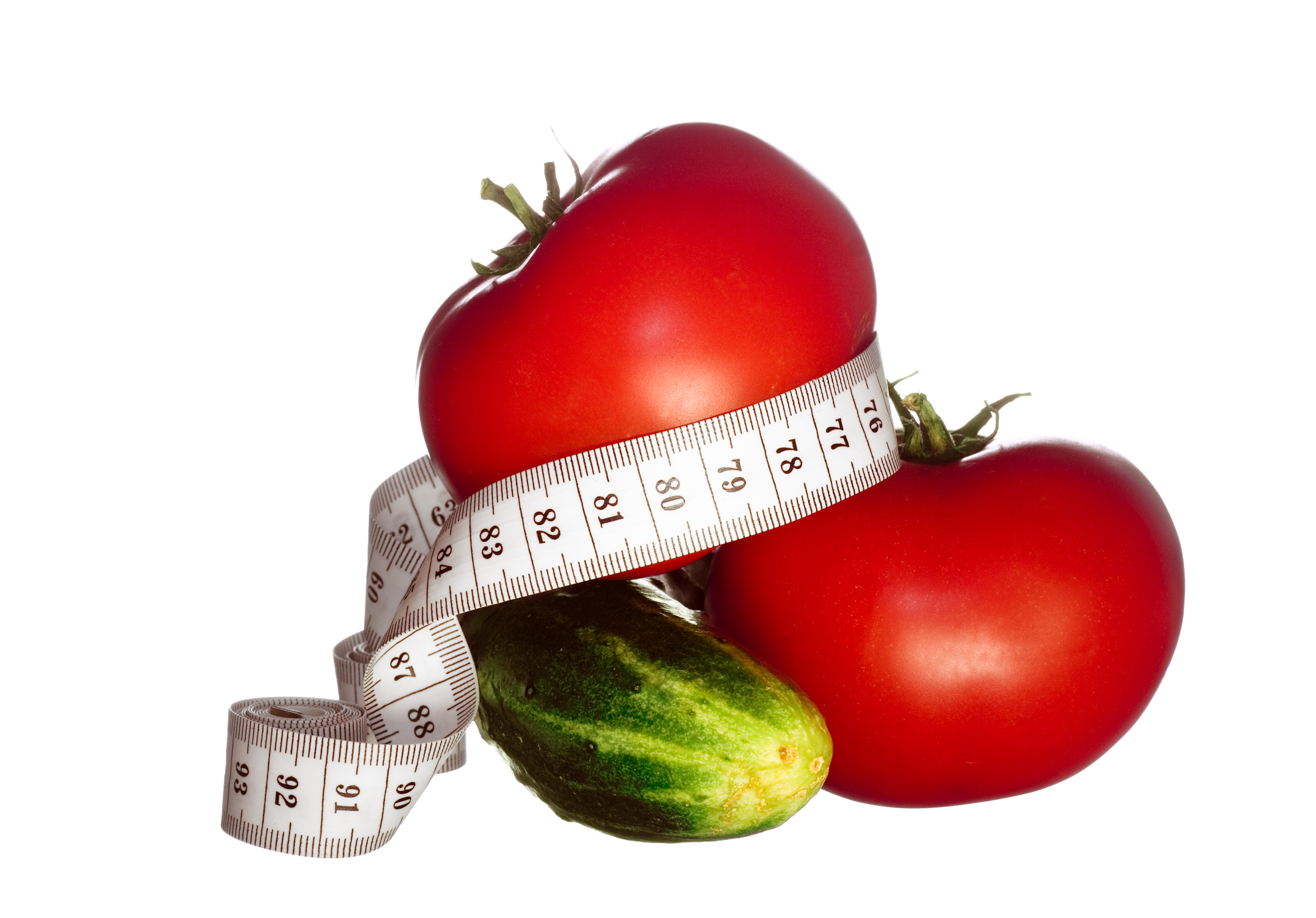 Image of an apple with a tape measurer wrapped around it